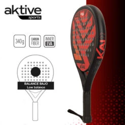 AKTIVE Kai 2.2 Control, Raquette De Padel Défensive. 38mm, 340 Gr, Rouge -Criquet Boutique aktive kai 22 control raquette de padel defensive 38mm 340 gr rouge 3