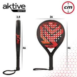 AKTIVE Kai 2.2 Control, Raquette De Padel Défensive. 38mm, 340 Gr, Rouge -Criquet Boutique aktive kai 22 control raquette de padel defensive 38mm 340 gr rouge 5
