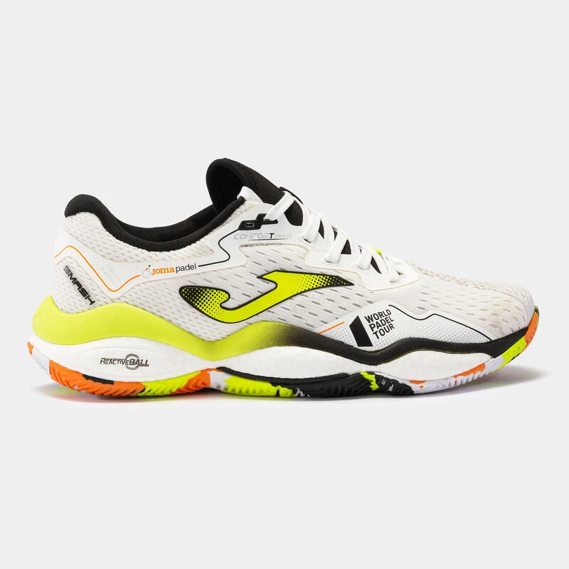 Chaussures De Padel Homme - Joma Smash Blanc Jaune 3 Chaussures De Padel Homme - Joma Smash Blanc Jaune