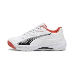 Chaussures De Padel NOVA Smash Enfant Et Adolescent PUMA White Black Active Red -Criquet Boutique chaussures de padel nova smash enfant et adolescent puma white black active red 2