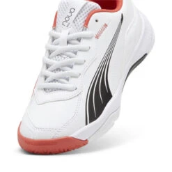 Chaussures De Padel NOVA Smash Enfant Et Adolescent PUMA White Black Active Red -Criquet Boutique chaussures de padel nova smash enfant et adolescent puma white black active red 5