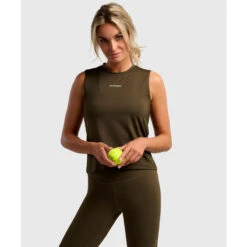 Elegance Débardeur De Tennis/Padel Femme Olive