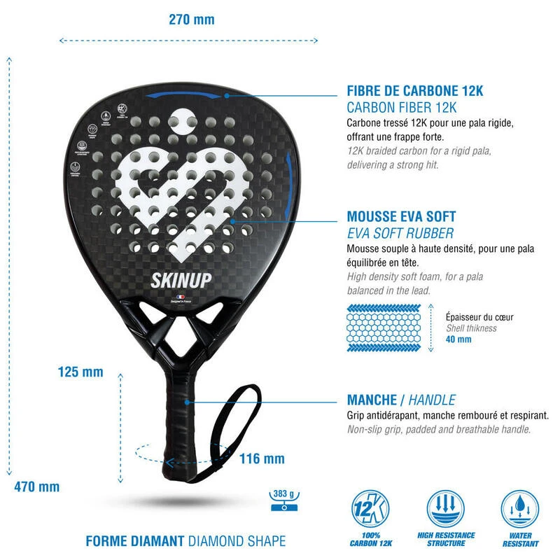 Raquette De Padel 12K CARBON PRO 6 Raquette De Padel 12K CARBON PRO – Image 4