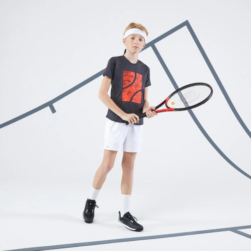 Artengo Short De Tennis Garcon - TSH100 Blanc 4 Artengo Short De Tennis Garcon - TSH100 Blanc – Image 2