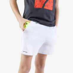 Artengo Short De Tennis Garcon - TSH100 Blanc