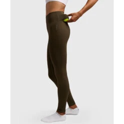 Smart Legging De Tennis/Padel Avec Poche à Balle Femme Olive