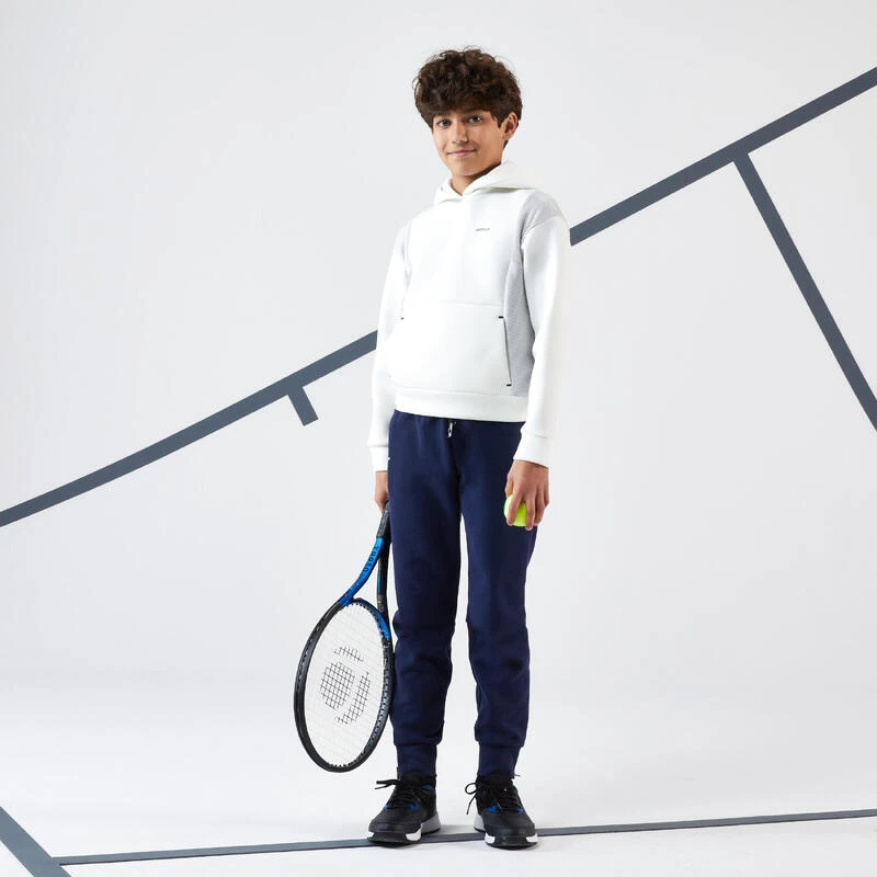 Artengo SWEAT TENNIS À CAPUCHE DRY ENFANT - BLANC CASSE 4 Artengo SWEAT TENNIS À CAPUCHE DRY ENFANT - BLANC CASSE – Image 2