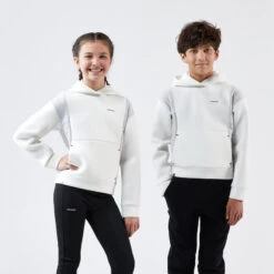 Artengo SWEAT TENNIS À CAPUCHE DRY ENFANT - BLANC CASSE