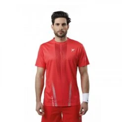 T-shirt à Manches Courtes Padel Drop Shot Dailos Pour Hommes De Couleur Rouge