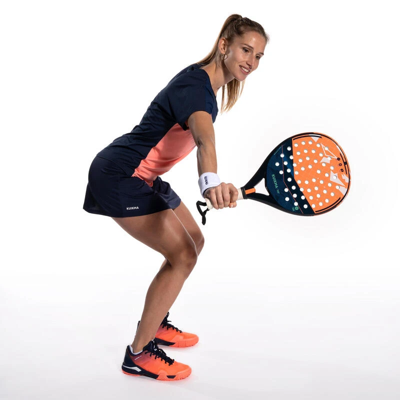 T-shirt De Padel Manches Courtes Respirant Femme- 500 Bleu Coral 8 T-shirt De Padel Manches Courtes Respirant Femme- 500 Bleu Coral – Image 6