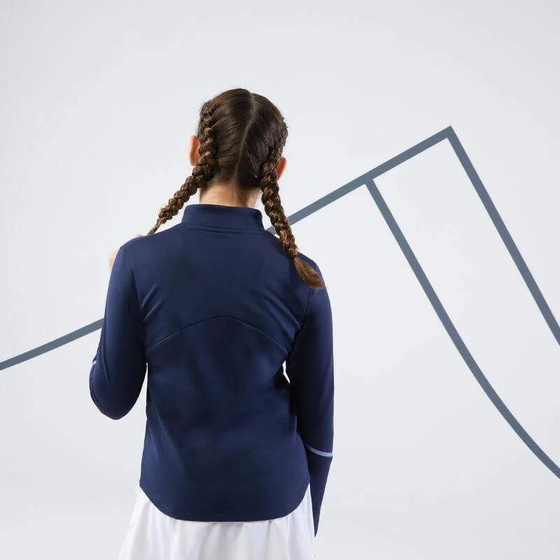 Artengo T- Shirt De Tennis Manches Longues Fille - TTS TH 500 Bleu Marine 6 Artengo T- Shirt De Tennis Manches Longues Fille - TTS TH 500 Bleu Marine – Image 4