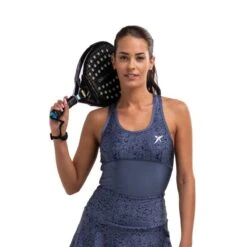 T-shirt Technique Sans Manches Bleu Pour Femme De Padel Drop Shot Cora