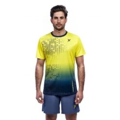 TSHIRT DE PADEL HOMME Drop Shot Heru Jaune