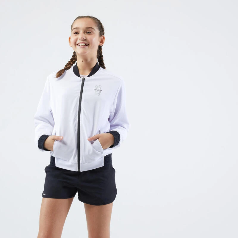 Artengo Veste De Tennis Légère Extensible Garçon - ERGOLS - Blanc 5 Artengo Veste De Tennis Légère Extensible Garçon - ERGOLS - Blanc – Image 3